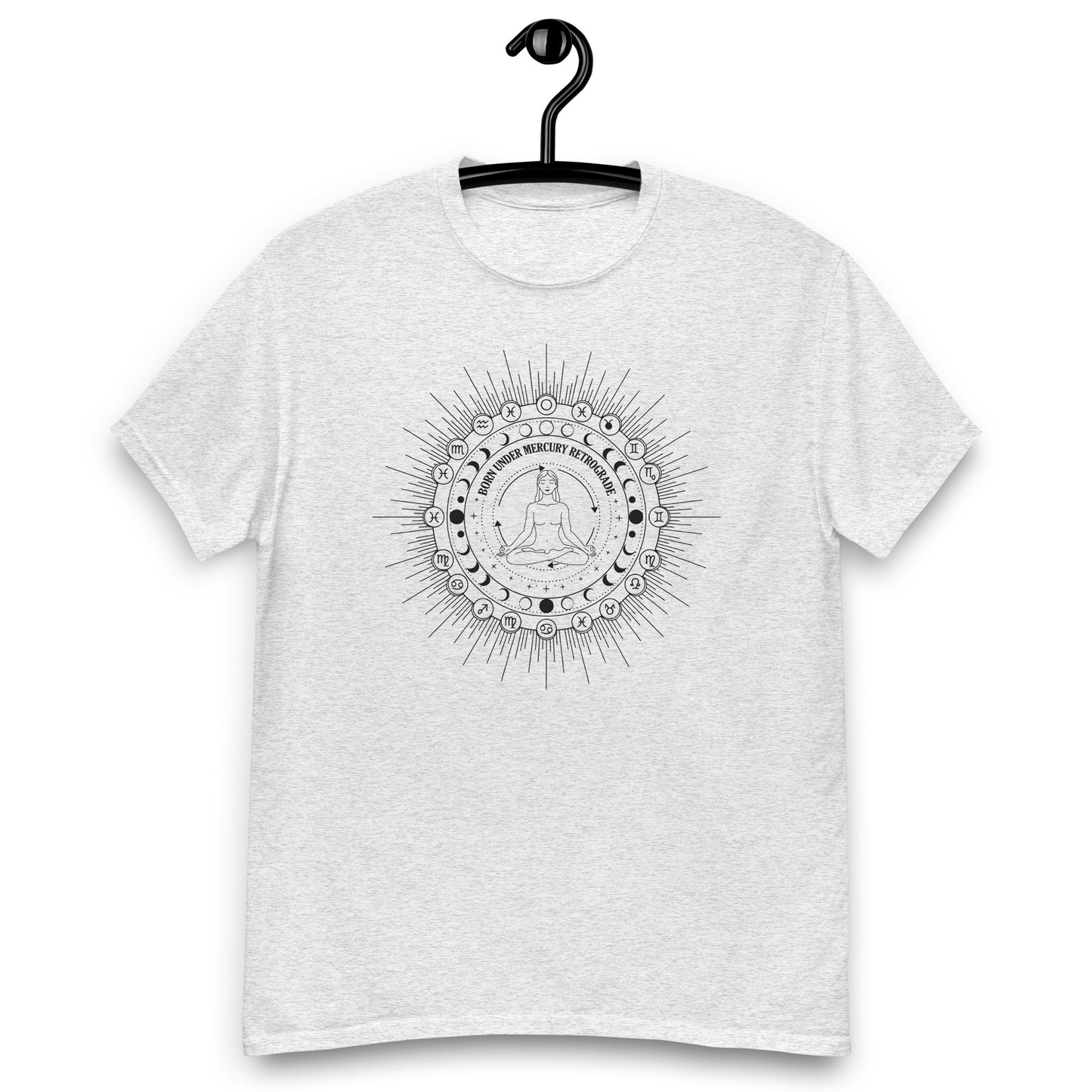 Born Under Mercury Retrograde" T-Shirt | Celestial Occult Mysticism Tee | Spiritual Astrology Zodiac Sign Shirt | Witchy Celestial Gift