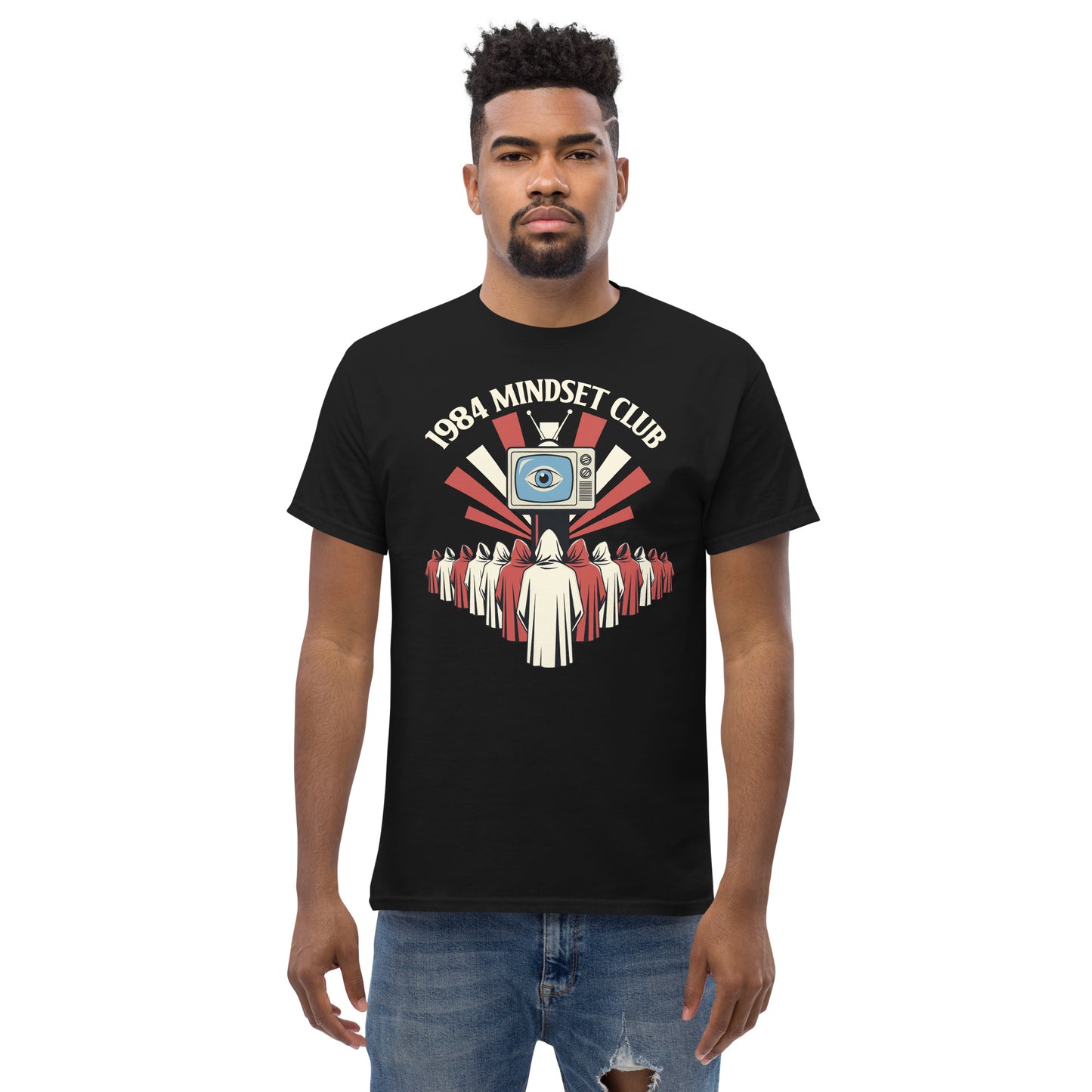 1984 Mindset Club T-Shirt - Big Brother All-Seeing Eye Conspiracy Unisex Tee
