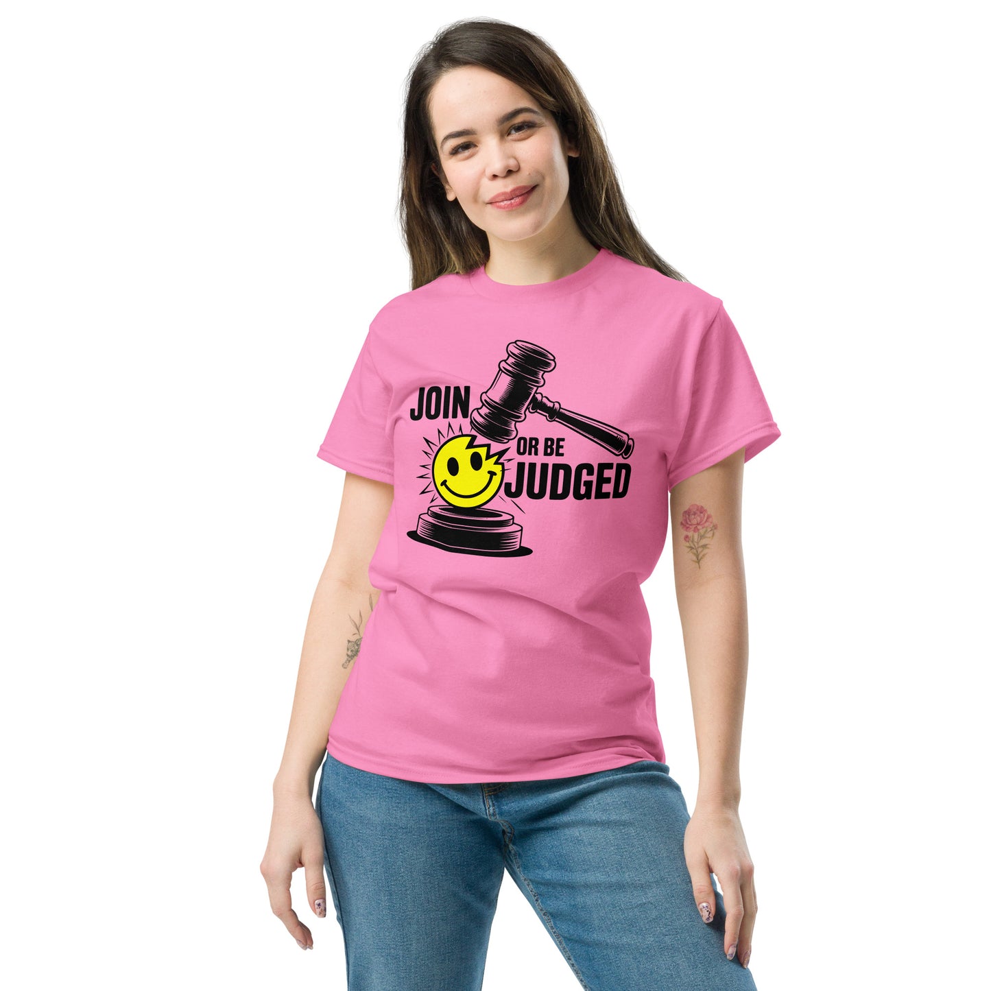 Join or Be Judged Edgy & Rebellious Statements Unisex classic tee