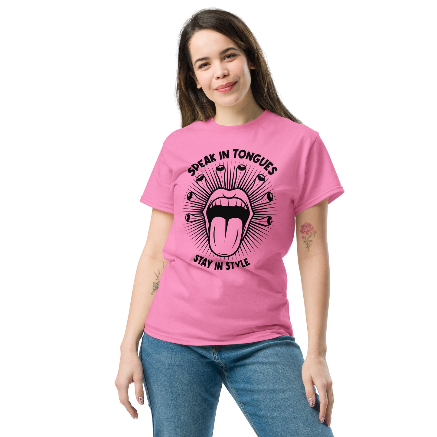 Speak in Tongues, Stay in Style Edgy & Rebellious Statements Unisex classic tee