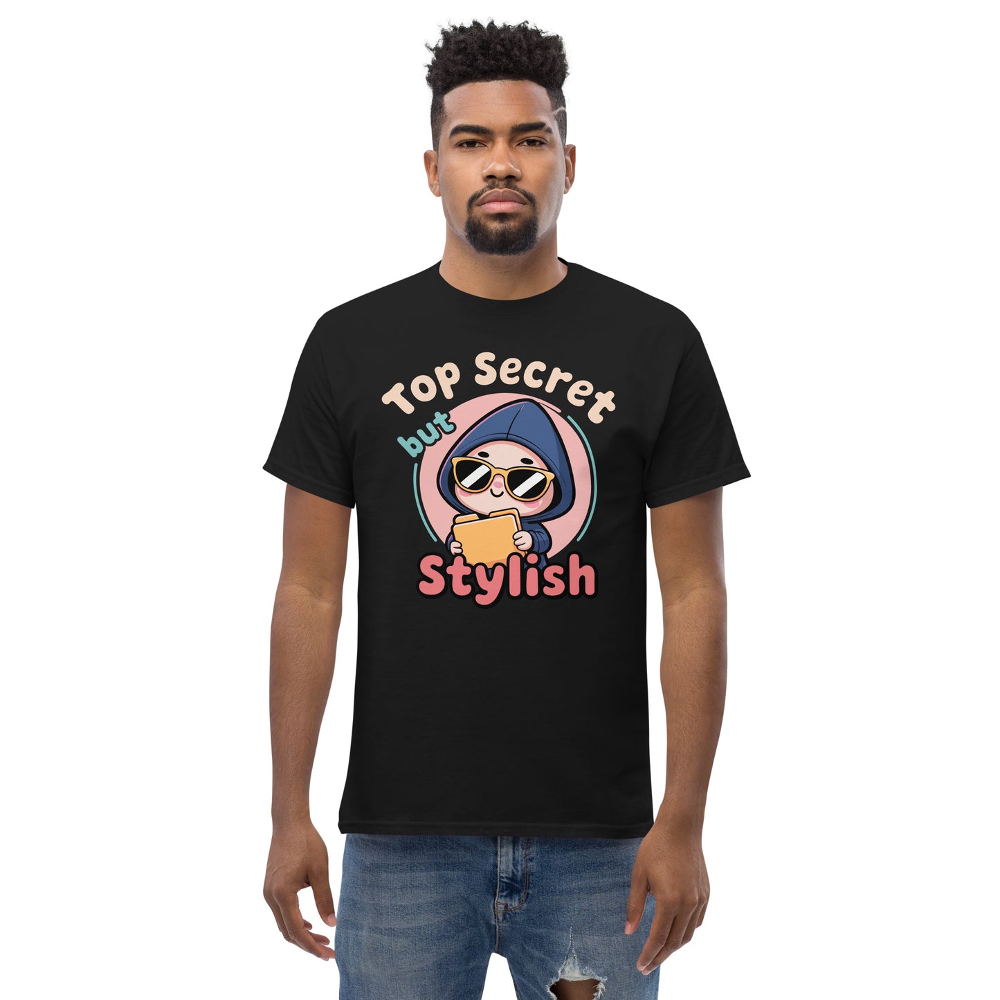 Top Secret but Stylish – Cute Spy Cartoon Unisex classic tee