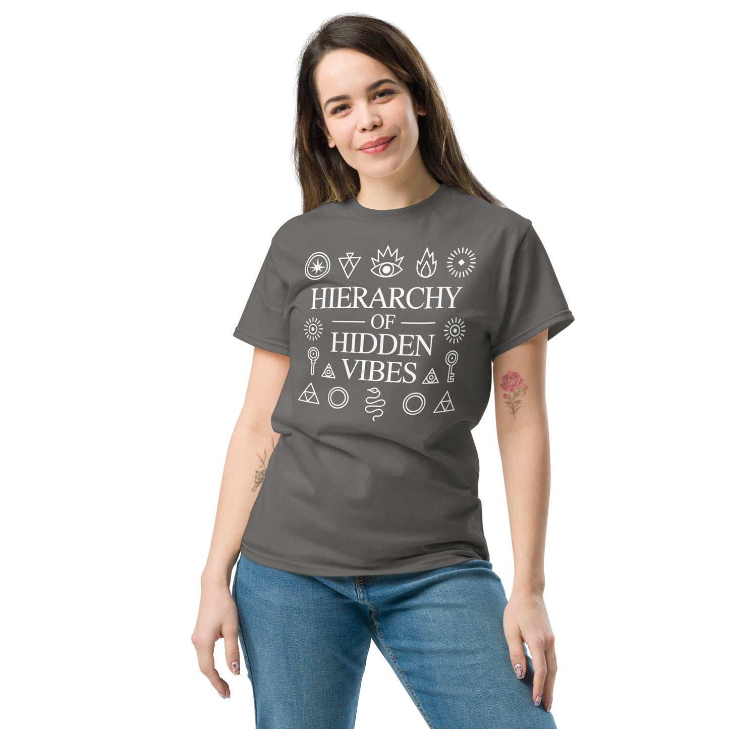 Hierarchy of Hidden Vibes Tee | Masonic All-Seeing Eye T-Shirt Unisex classic tee