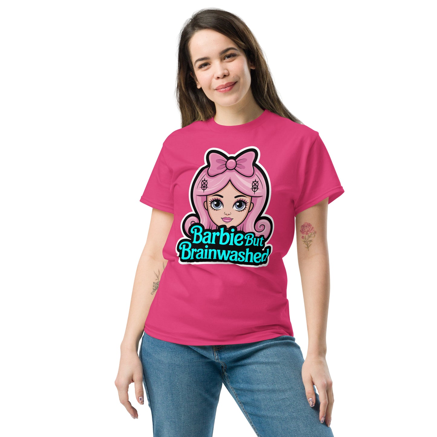 Barbie But Brainwashed  Pop Culture Cult Mashups Unisex classic tee