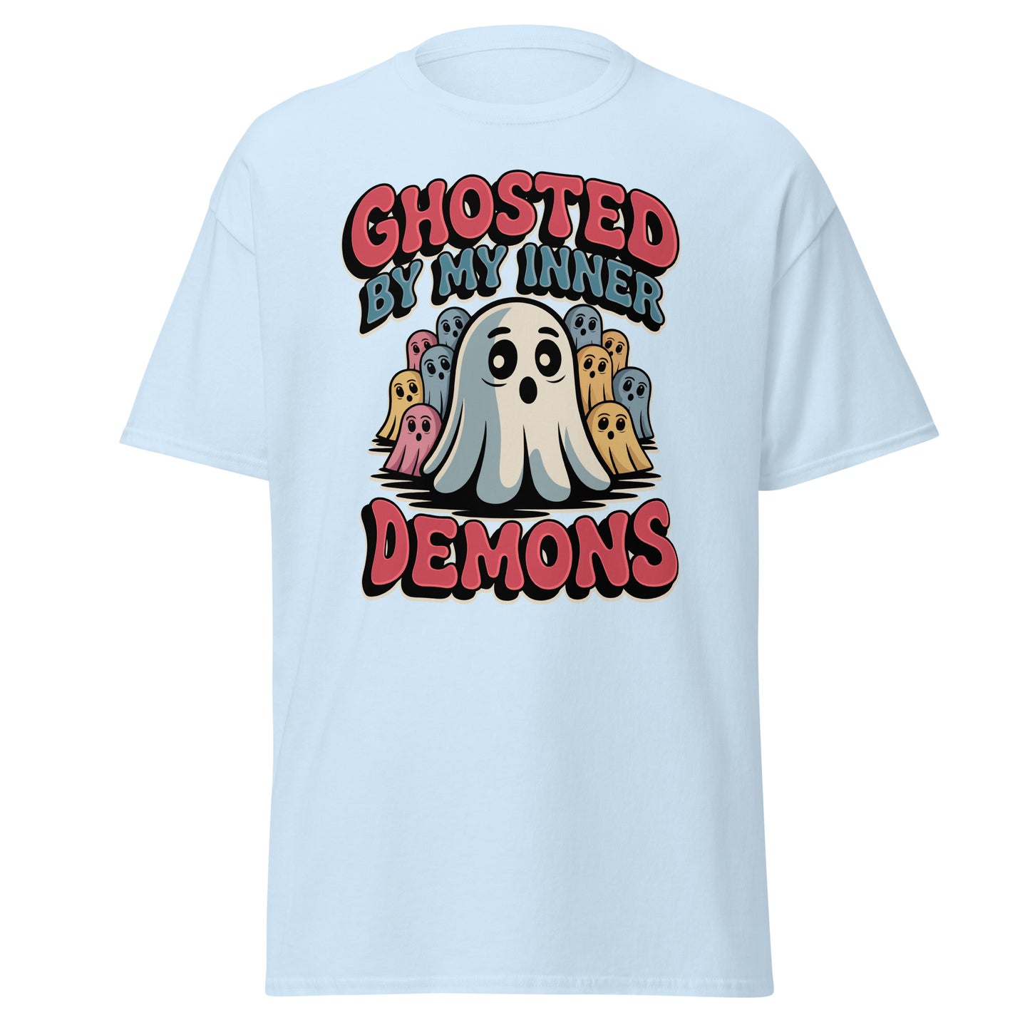 Ghosted By My Inner Demons Retro Cartoon Tee | Vintage Cult Horror Aesthetic Unisex classic tee