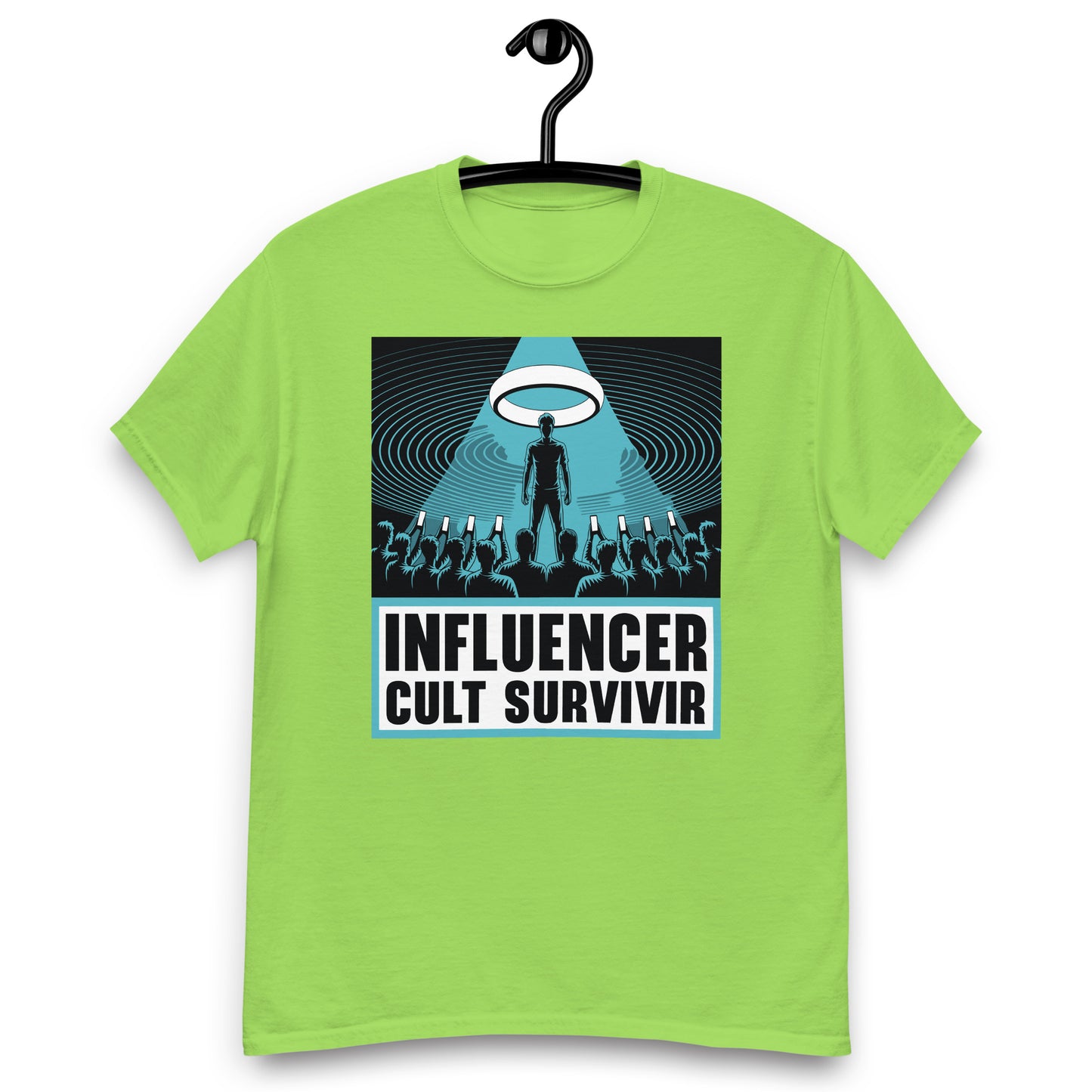Influencer Cult Survivor T-Shirt | Dystopian Mind Control Resistance Graphic Tee