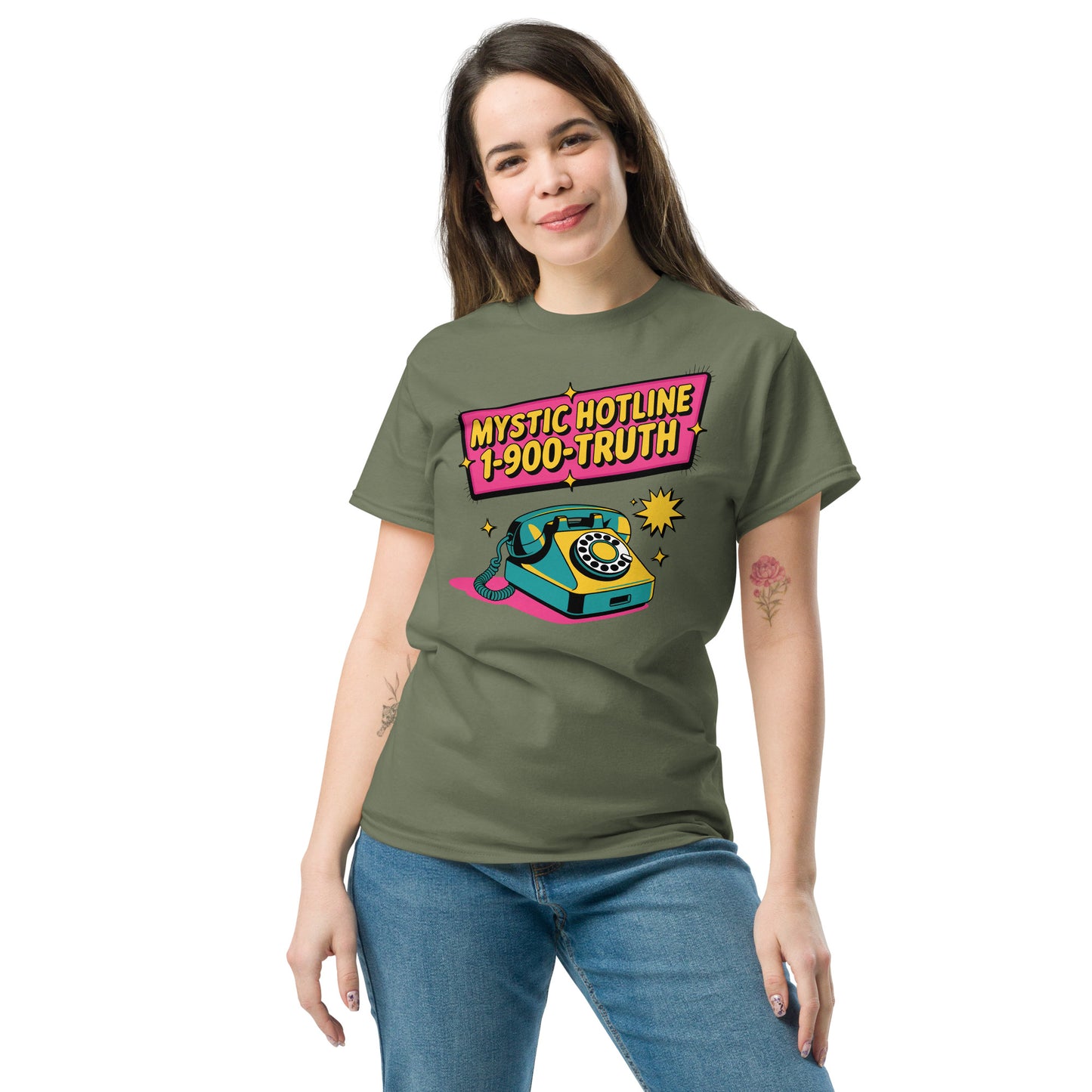 Mystic Hotline 1-900-TRUTH Retro Unisex classic tee