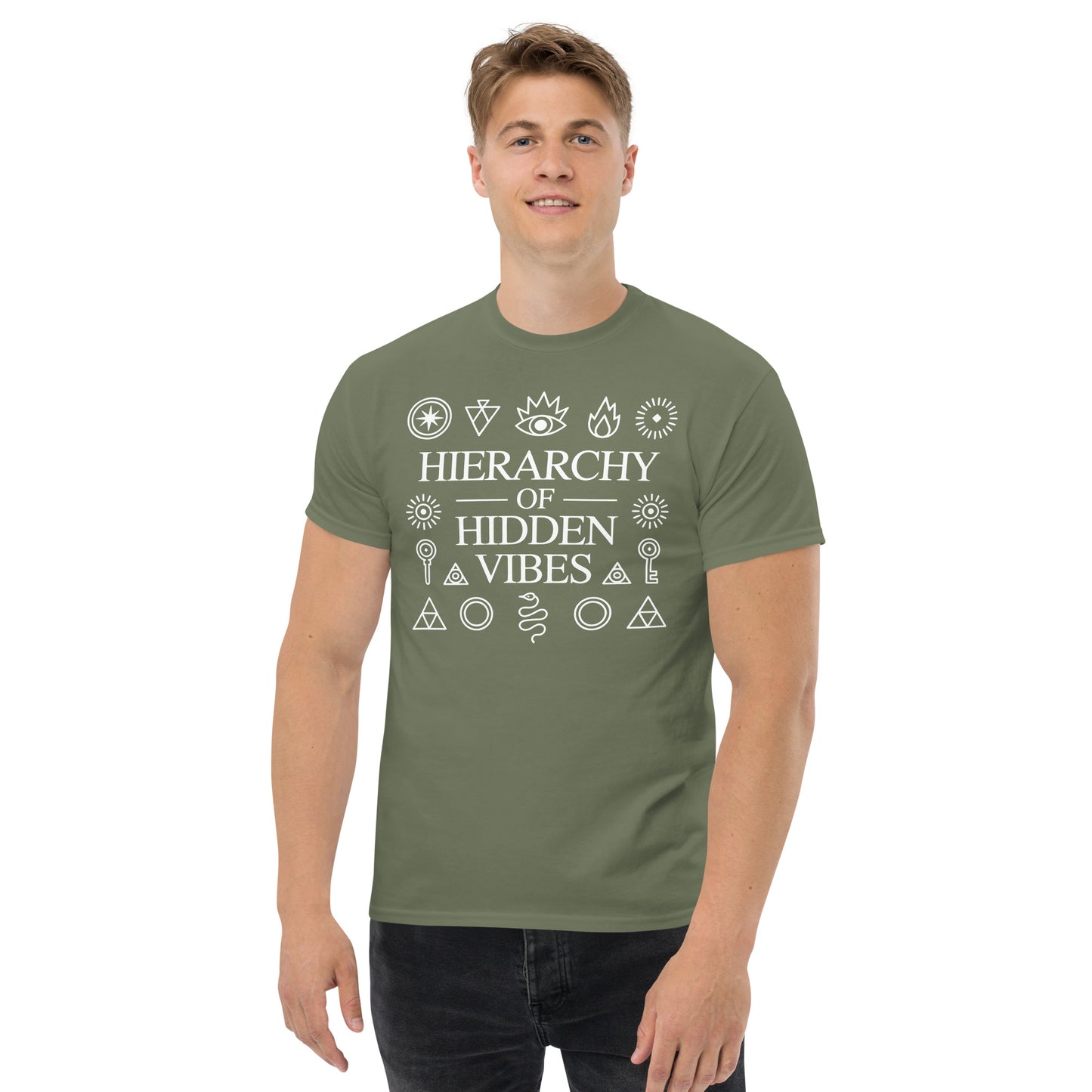 Hierarchy of Hidden Vibes Tee | Masonic All-Seeing Eye T-Shirt Unisex classic tee