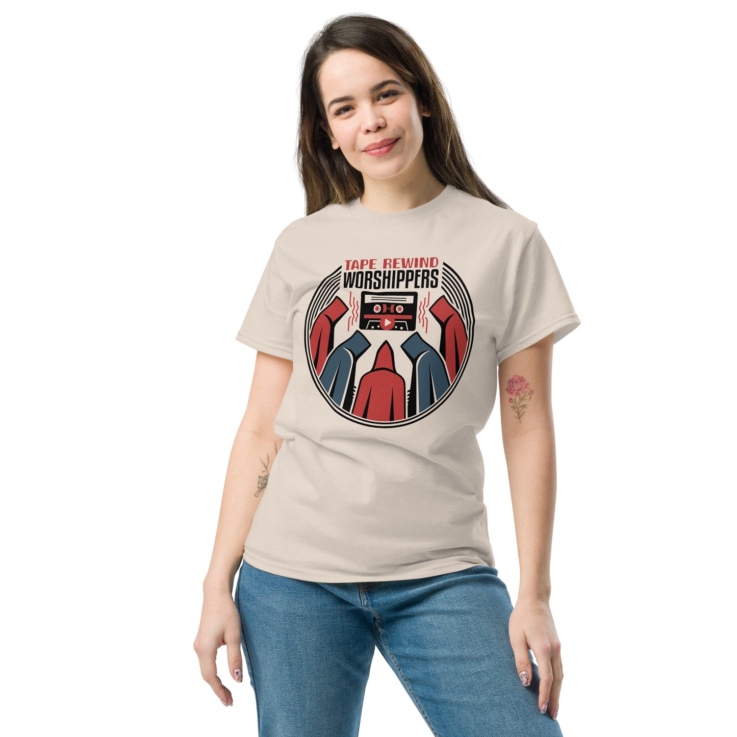Tape Rewind Worshippers Retro Cult T-ShirtUnisex classic tee