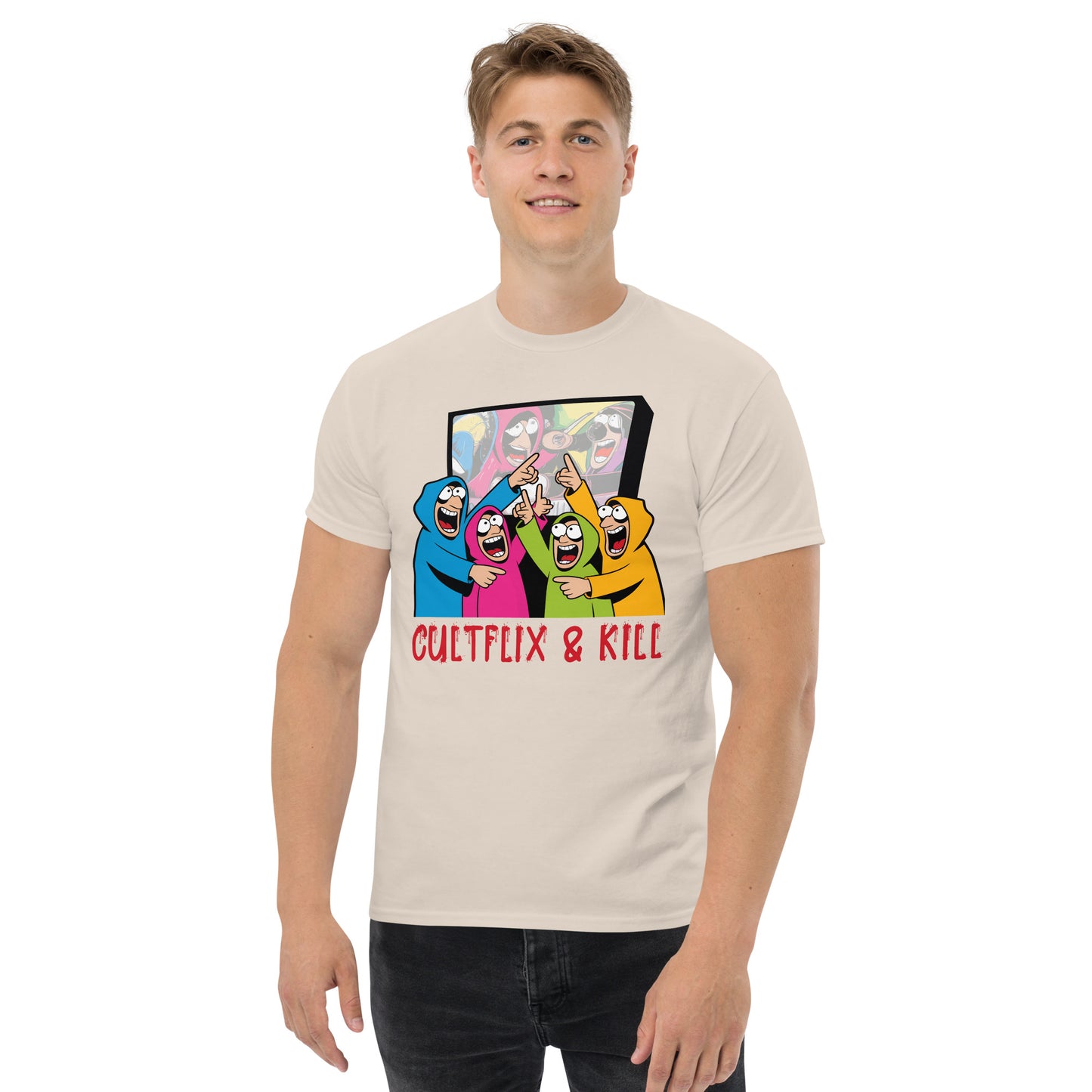Cultflix & Kill – Pop Culture Cult Mashup Parody TeeUnisex classic tee
